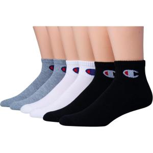 imageChampion Mens Double Dry Moisture Wicking Ankle Socks 6 8 12 Packs AvailableWhiteGreyBlack  6 Pack