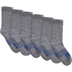 imageChampion Mens Performance Crew Socks 6PackGrey  6 Pack