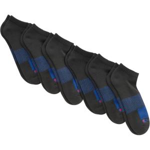 imageChampion Mens Performance No Show Socks 6PackBlack  6 Pack