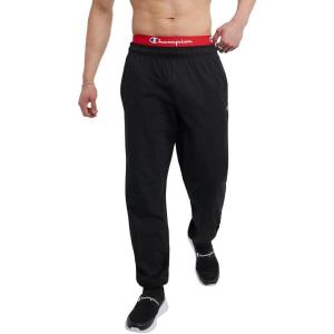 imageChampion Mens Pants Lightweight Lounge Jersey Knit Casual Pants for Men Reg or Big ampamp TallBlack C Patch Logo