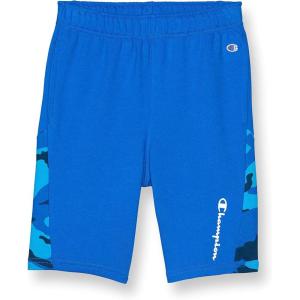 imageChampion Boys Shorts Athletic Shorts for Boys Lightweight Shorts for Kids French Terry 8quotBozzetto BlueBozzetto Camo Small Script