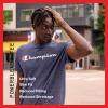 imageChampion Mens Tshirt Powerblend Soft Graphic Tshirt Most Comfortable TShirt For MenEbony Heather Small Script