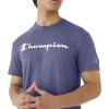 imageChampion Mens Tshirt Powerblend Soft Graphic Tshirt Most Comfortable TShirt For MenStone Crush Blue Heather Script