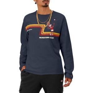 imageChampion Mens LongSleeve TShirt Classic NoCuff Graphic TShirt For Men Mens TShirtNavy Rec Club