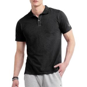 imageChampion Mens Polo TShirt Moisture Wicking Best Polo Shirt For Men ShortSleeve TeeBlack With Taglet