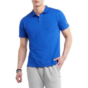 imageChampion Mens Polo TShirt Moisture Wicking Best Polo Shirt For Men ShortSleeve TeeFlight Blue With Taglet