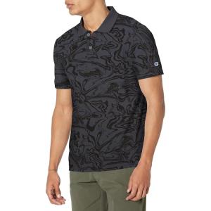 imageChampion Mens Polo TShirt Moisture Wicking Best Polo Shirt For Men ShortSleeve TeeLiquid Marble Stealth With Taglet