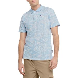 imageChampion Mens Polo TShirt Moisture Wicking Best Polo Shirt For Men ShortSleeve TeeLiquid MarbleSky Blue With Taglet