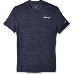 imageChampion Mens Tshirt Powerblend Soft Graphic Tshirt Most Comfortable TShirt For MenNavy Heather Small Script