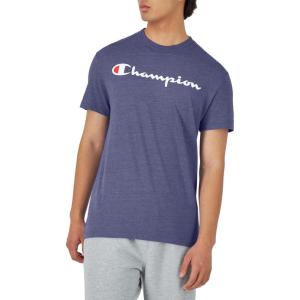 imageChampion Mens Tshirt Powerblend Soft Graphic Tshirt Most Comfortable TShirt For MenStone Crush Blue Heather Script