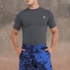 imageChampion Mens Tshirt Compression Tshirt For Men AntiOdor Moisture Wicking Workout TeeStealth C Logo