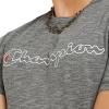 imageChampion Mens Tshirt Mvp Moisture Wicking Anti Odor Lightweight Tshirt for MenRailroad Gray Heather Outline Script