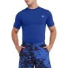 imageChampion Mens Tshirt Compression Tshirt For Men AntiOdor Moisture Wicking Workout TeeFlight Blue C Logo