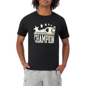 imageChampion Mens Tshirt Classic Graphic Tshirt Soft and Comfortable TShirts For Men 2024 GraphicsBlack C  Stars