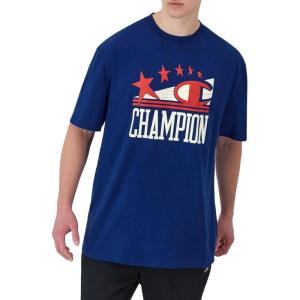 imageChampion Mens Tshirt Classic Graphic Tshirt Soft and Comfortable TShirts For Men 2024 GraphicsJewel Sapphire C  Stars