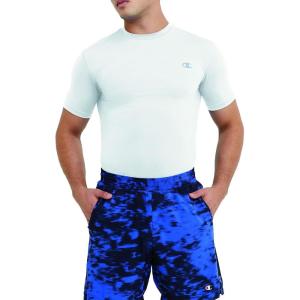 imageChampion Mens Tshirt Compression Tshirt For Men AntiOdor Moisture Wicking Workout TeeWhite C Logo
