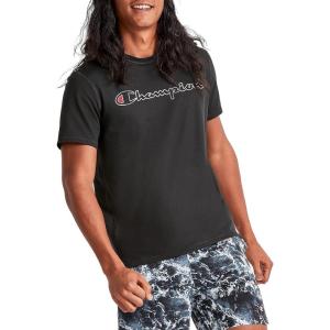 imageChampion Mens Tshirt Mvp Moisture Wicking Anti Odor Lightweight Tshirt for MenBlack Outline Script