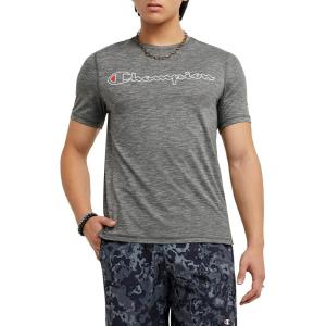 imageChampion Mens Tshirt Mvp Moisture Wicking Anti Odor Lightweight Tshirt for MenRailroad Gray Heather Outline Script