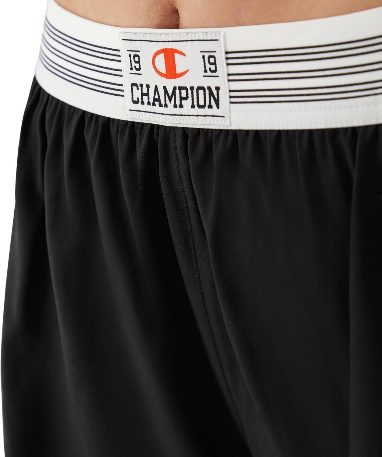 imageChampion Womens Shorts Moisture Wicking Lightweight Mesh Shorts with Liner For Women 25BlackSolar Crimson With Taglet