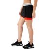 imageChampion Womens Shorts Moisture Wicking Lightweight Mesh Shorts with Liner For Women 25BlackSolar Crimson With Taglet