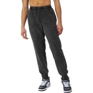 imageChampion Mens Sweatpants Mineral Dye Graphic Joggers Fleece Mens Jogger Sweatpants 30Black C Patch Logo