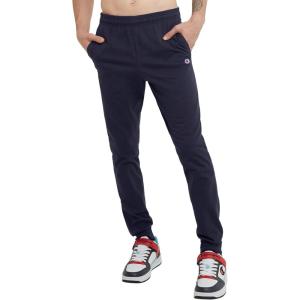 imageChampion Mens Joggers Lightweight Lounge Pants Jersey Graphic Pants for Men 31quotNavy C Patch Logo