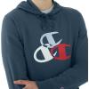 imageChampion Mens Hoodie Midweight Tshirt Hoodie Soft and Comfortable Tshirt Hoodie for MenElevation Blue Offset Cs