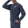 imageChampion Mens Sweatshirt Mineral Dye Graphic Crewneck Sweatshirt Mens Pullover SweatshirtNavy Script Stripe