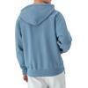 imageChampion Mens ZipUp Hoodie Reverse Weave Sweatshirt Fleece ZipUp Hoodie For MenWashed Antique Blue
