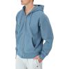 imageChampion Mens ZipUp Hoodie Reverse Weave Sweatshirt Fleece ZipUp Hoodie For MenWashed Antique Blue