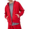 imageChampion Mens ZipUp Hoodie Reverse Weave Sweatshirt Fleece ZipUp Hoodie For MenWashed Athletic Red