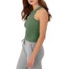 imageChampion WomenS Tank Top Ribbed High Neck Tank Top Fitted Sleeveless Top For WomenNurture Green