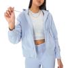 imageChampion womens Zipup Hoodie Reverse Weave Fleece Hoodie for Women With ZipperWashed Pewter Blue