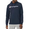 imageChampion Mens Hoodie Midweight Tshirt Hoodie Soft and Comfortable Tshirt Hoodie for MenNavy Script
