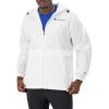 imageChampion Mens Jacket Stadium FullZip Jacket Wind Resistant Water Resistant Jacket For MenWhite Small Script