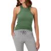 imageChampion WomenS Tank Top Ribbed High Neck Tank Top Fitted Sleeveless Top For WomenNurture Green