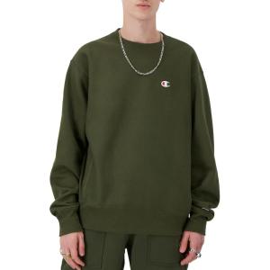 imageChampion Mens Crewneck Sweatshirt Reverse Weave Heavyweight Fleece Sweatshirt For MenAcadia Green Left Chest C