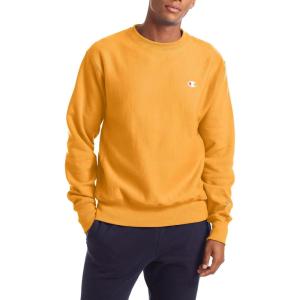 imageChampion Mens Crewneck Sweatshirt Reverse Weave Heavyweight Fleece Sweatshirt For MenC Gold Left Chest C
