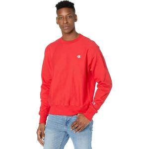 imageChampion Mens Crewneck Sweatshirt Reverse Weave Heavyweight Fleece Sweatshirt For MenTeam Red Scarlet Left Chest C