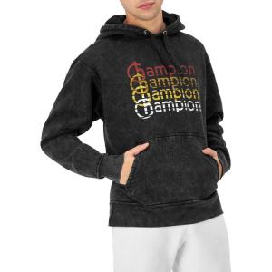 imageChampion Mens Hoodie Mineral Dye Graphic Hoodie Fleece Mens Hoodie SweatshirtBlack Retro Repeat