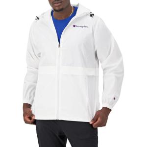 imageChampion Mens Jacket Stadium FullZip Jacket Wind Resistant Water Resistant Jacket For MenWhite Small Script