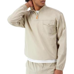 imageChampion Mens Pullover QuarterZip Comfortable Mens Jacket Casual 14 Zip Popover For MenFaded Khaki