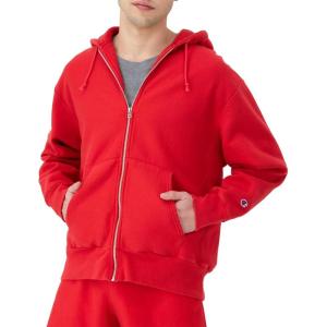 imageChampion Mens ZipUp Hoodie Reverse Weave Sweatshirt Fleece ZipUp Hoodie For MenWashed Athletic Red