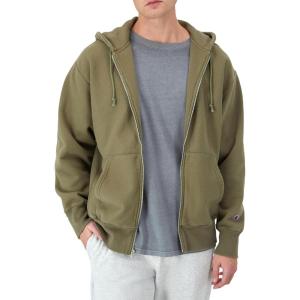 imageChampion Mens ZipUp Hoodie Reverse Weave Sweatshirt Fleece ZipUp Hoodie For MenWashed Outdoor Olive Green