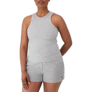 imageChampion WomenS Tank Top Ribbed High Neck Tank Top Fitted Sleeveless Top For WomenOxford Gray