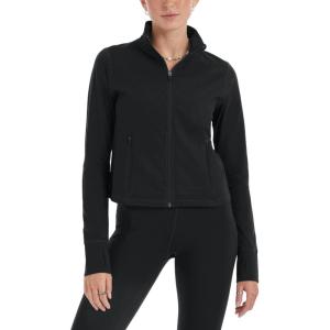 imageChampion Womens Jacket Cardio Zip Up Jacket Moisture Wicking Anti Odor Jacket for WomenBlack