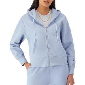 imageChampion womens Zipup Hoodie Reverse Weave Fleece Hoodie for Women With ZipperWashed Pewter Blue