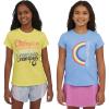 imageChampion Girls Tee Shirt for Kids Short Sleeve TShirt Girls TopsDutch Bluelimelight