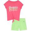 imageChampion Girls Shorts Sets 4 Piece Short Set for Girls Active ClothingHot Pink