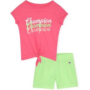imageChampion Girls Shorts Sets 4 Piece Short Set for Girls Active ClothingHot Pink